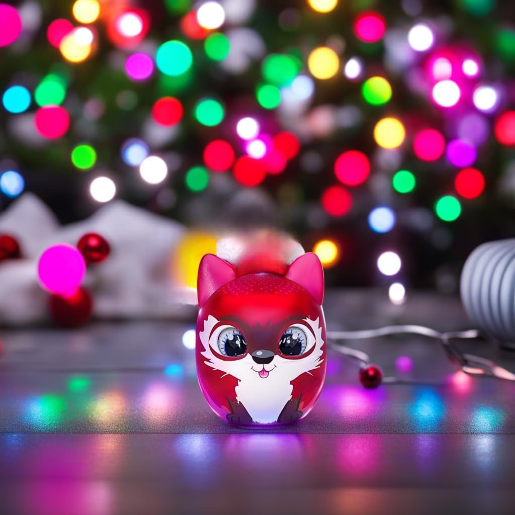TWS Mini Bluetooth Animal Wireless Speaker for Kids of All Ages - True Wireless Stereo – Pair with Another TWS Pet for Powerful Rich Room-Filling Sound (Fox Rocks)